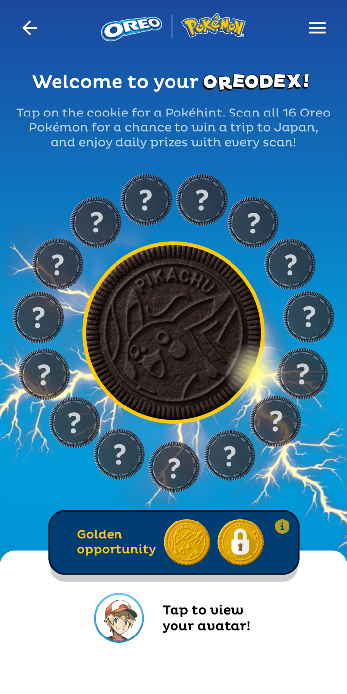 Oreodex with the golden Pikachu cookie